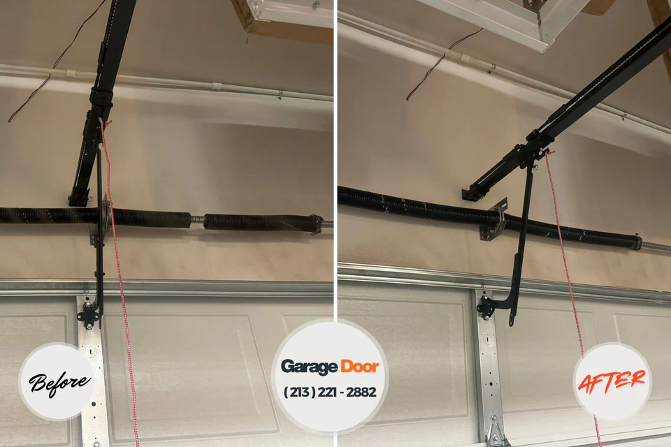 Before and after: garage door repair 52205